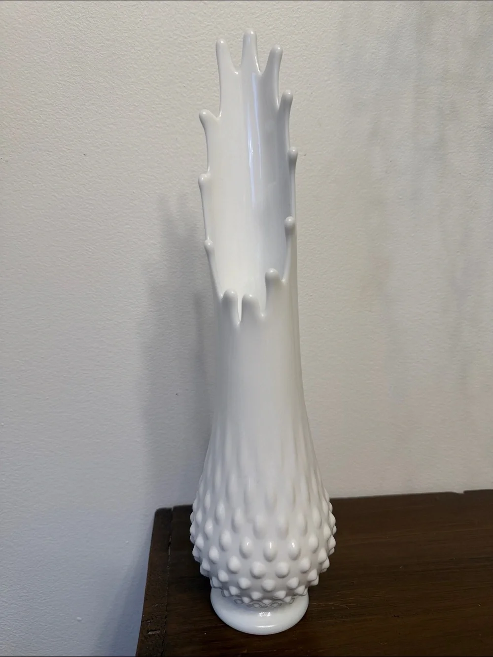 White Milk Glass Decorative Ceramic Bud Vase - Home Accents